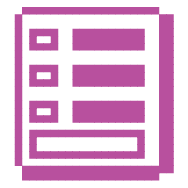 An 8-Bit illustration of a form with a bright purple stroke and yellow fill.